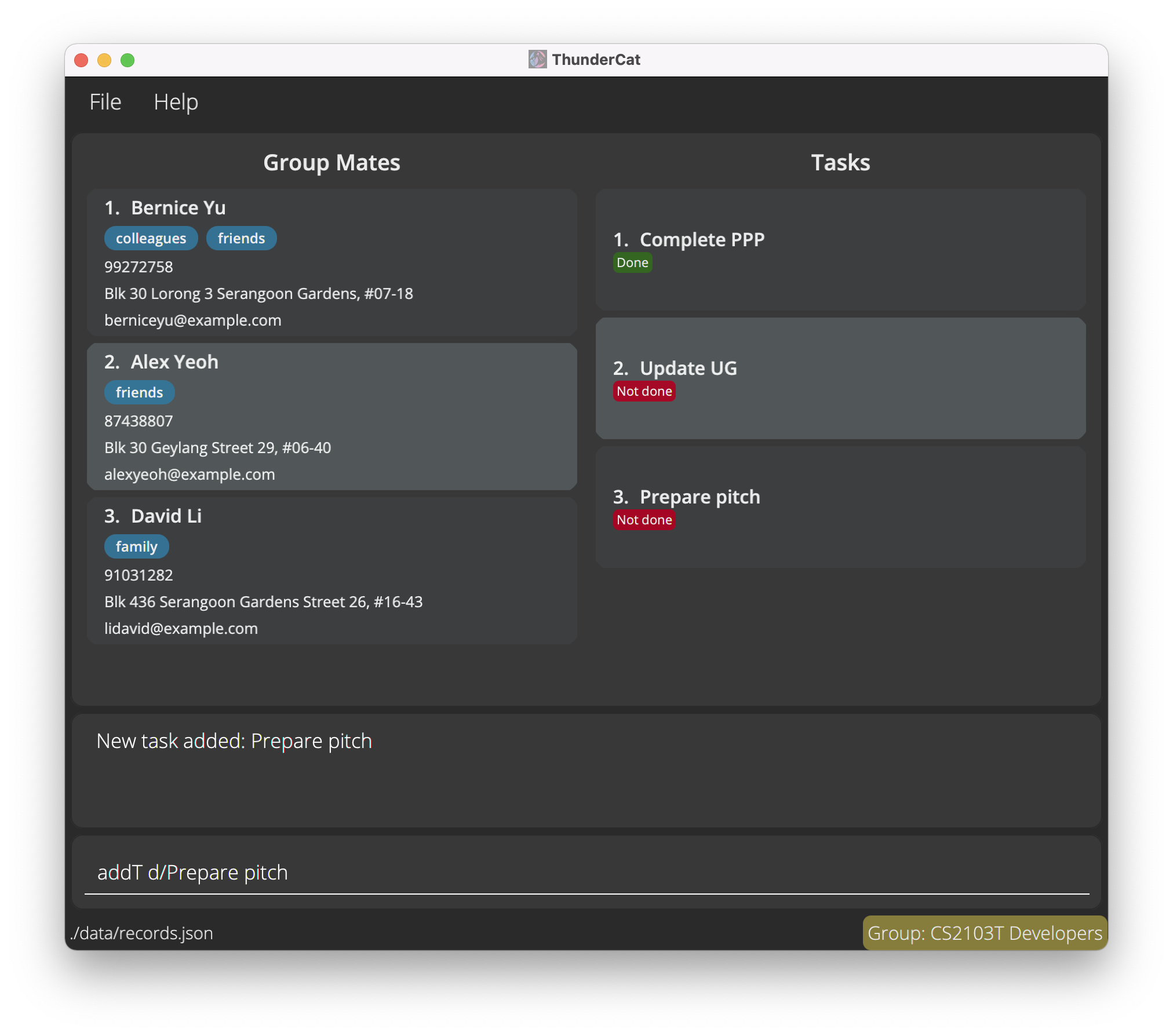 result for 'add task Prepare pitch'